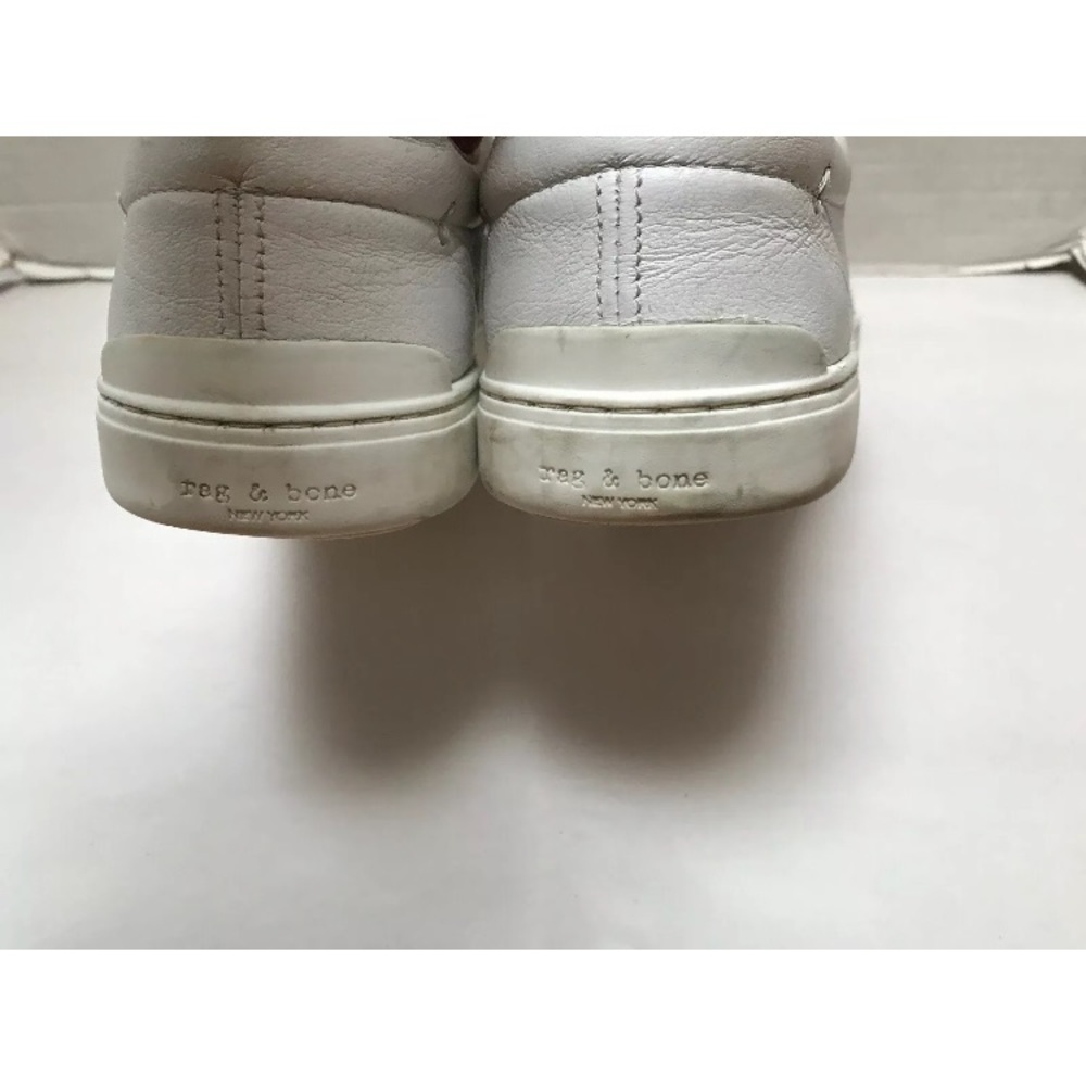 Rag & Bone White Leather Sneakers Sz 9.1/2 - Picture 7 of 12